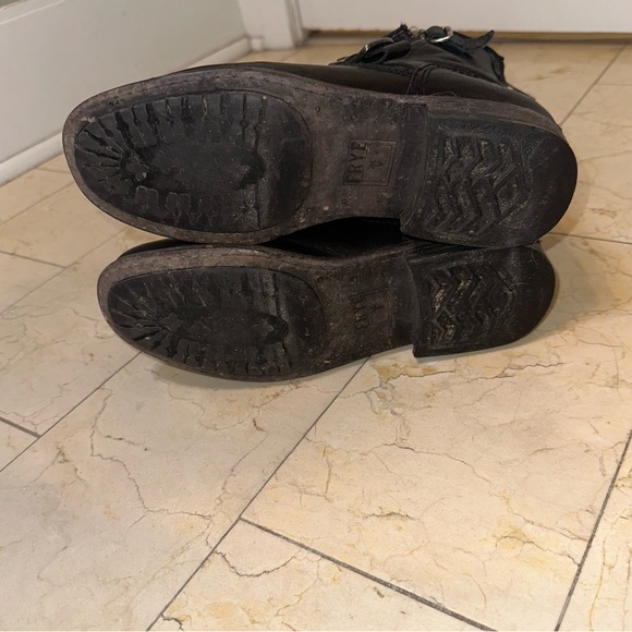 Frye Tyler Engineer Boot 3474870 Black Leather Women’s Size 7.5B - Picture 5 of 7